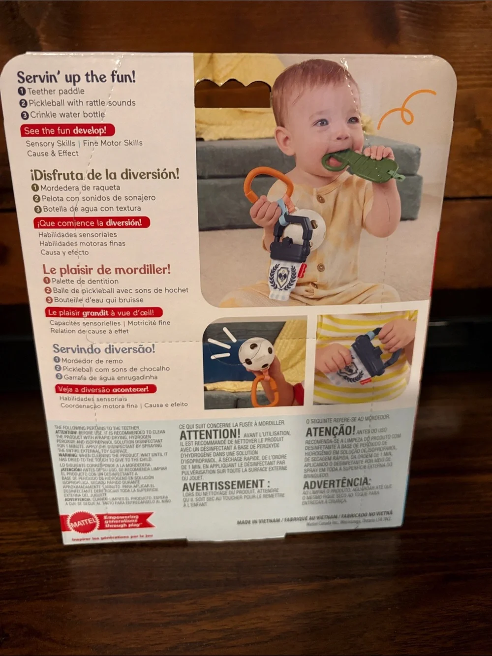 Fisher-Price Green & Navy Baby Pickleball Toy Set